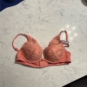 Adore Me Peach Lace Bra